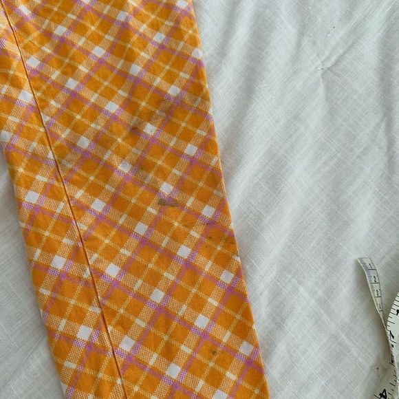 Urban Outfitters Orange Plaid Patterned Pants - Picture 12 of 12